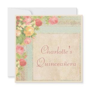Elegant Quinceañera Vintage Roses