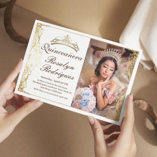 Elegant Quinceanera White Gold | Photo