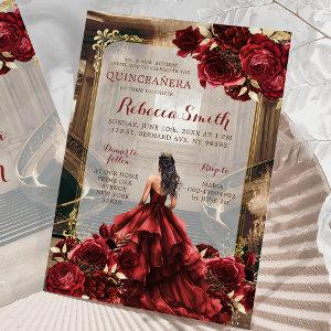 Elegant Red Burgundy Royal Palace Princess XV Años