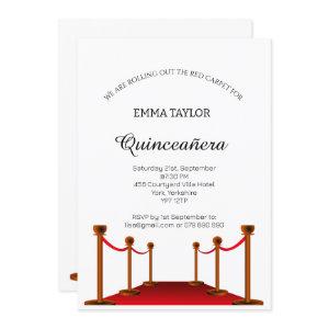 Elegant Red Carpet Quinceañera Sweet 16 Custom