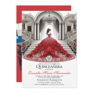 Elegant Red Quinceañera