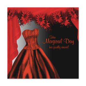 Elegant Red Quinceanera