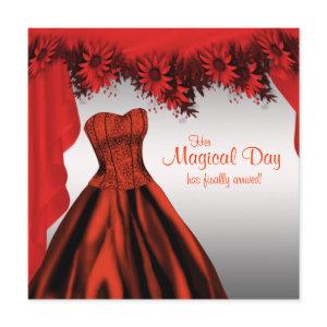 Elegant Red Quinceanera