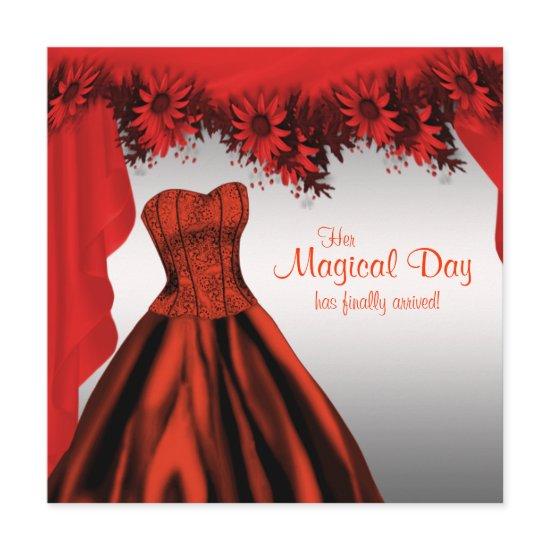 Elegant Red Quinceanera