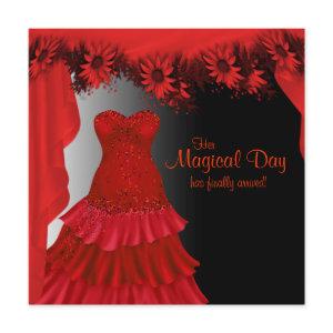 Elegant Red Quinceanera