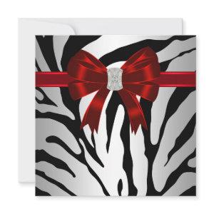 Elegant Red Zebra Party