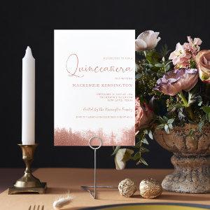Elegant Rose Gold Foil Quinceañera