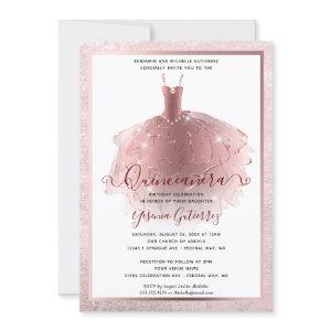 Elegant Rose Gold Quinceañera Dress