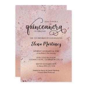Elegant Rose Gold Quinceanera Sweet 15 Party