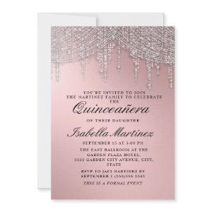 Elegant Rose Gold Silver String Lights Quinceañera