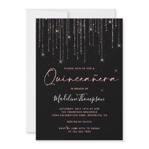Elegant Rose Gold Sparkling Quinceanera