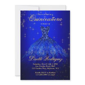 Elegant Royal Blue And Gold Themed Quinceanera