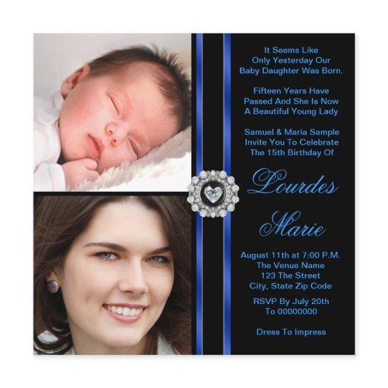 Elegant Royal Blue Photo Quinceanera