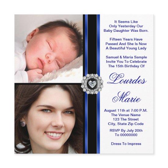 Elegant Royal Blue Photo Quinceanera