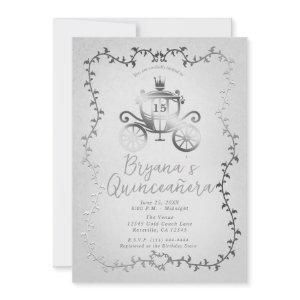 Elegant Silver Carriage Storybook Quinceañera