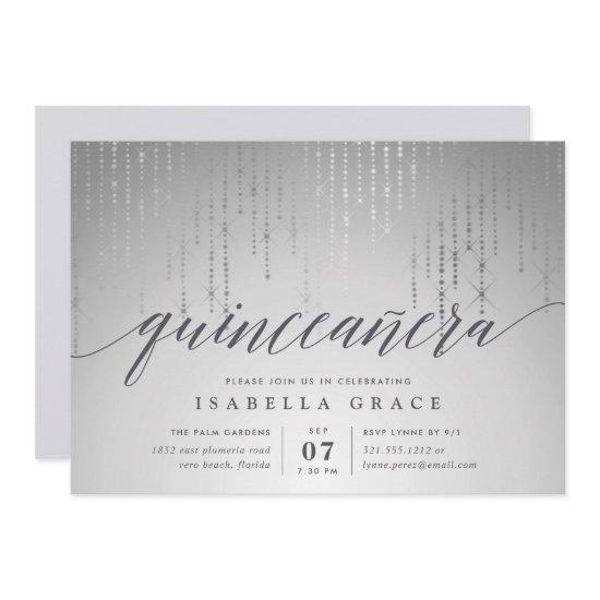 Elegant Silver String Lights Quinceanera