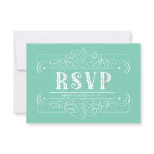 Elegant South Western Pastel Green RSVP Card