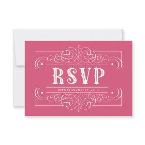 Elegant South Western Pink RSVP Card