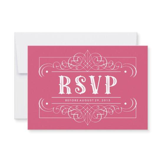 Elegant South Western Pink RSVP Card