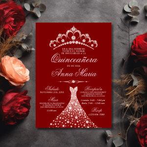 Elegant Spanish Quinceañera Mis Quince 15 | Red