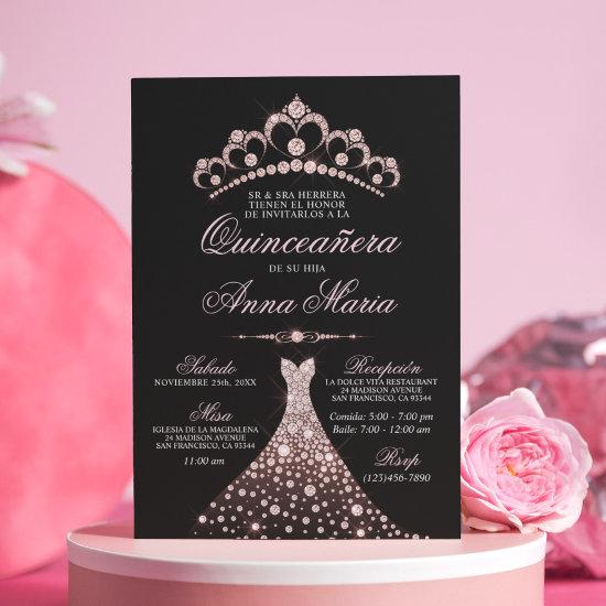 Elegant Spanish Quinceañera Mis Quince Pink