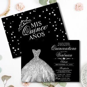 Elegant Spanish Quinceañera Mis Quince Silver