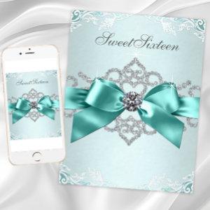 Elegant Teal Blue Diamond Any Occasion