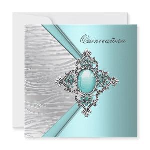 Elegant Teal Blue Quinceanera