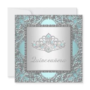 Elegant Teal Blue Quinceanera