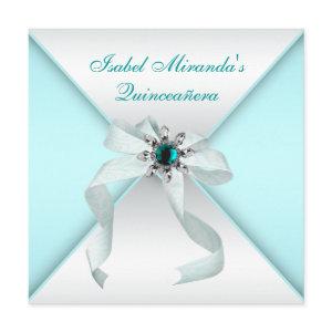 Elegant Teal Blue Quinceanera Party