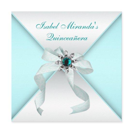 Elegant Teal Blue Quinceanera Party