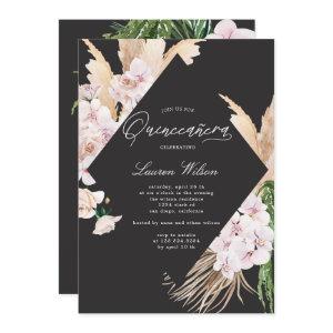 elegant tropical floral Quinceanera