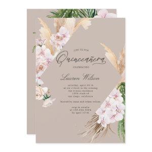 elegant tropical floral Quinceanera