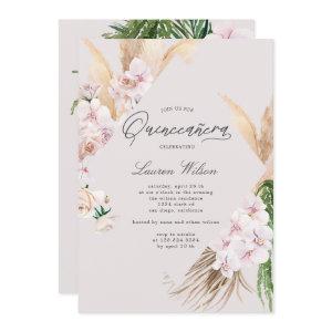 elegant tropical floral Quinceanera