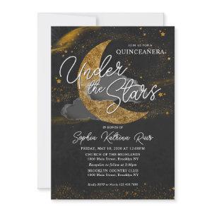Elegant Under the Stars Gold Moon Glam Quinceanera