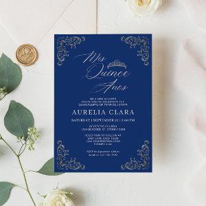 Elegant Vintage Blue Silver Mis Quince Quinceañera