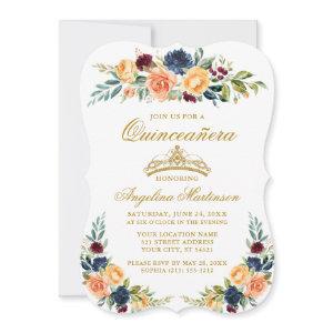 Elegant Watercolor Mixed Floral Quinceanera
