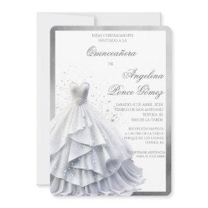 Elegant White dress quinceañera