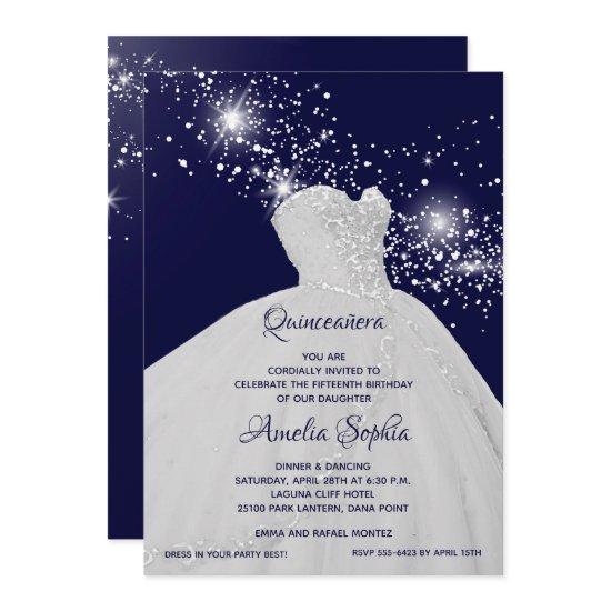 Elegant White Gown Quinceañera
