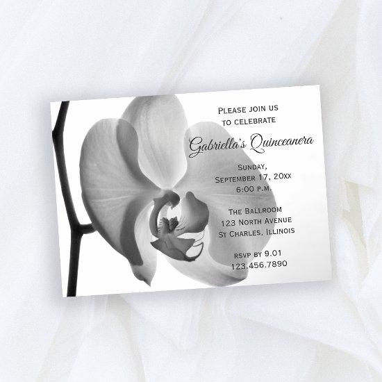 Elegant White Orchid Quinceanera Party