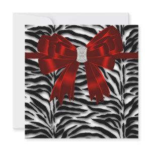 Elegant Zebra Red and Black All Occasion