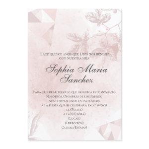 Elegante rosa oro rosa floral español fraseología
