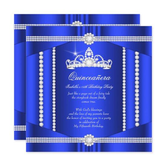 Elite Royal Blue Princess Quinceanera Diamond