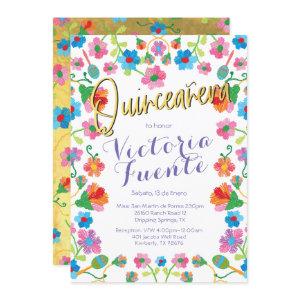 Embroidery Floral Quinceañera  Mexican Spanish