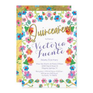 Embroidery Floral Quinceañera  Mexican Spanish