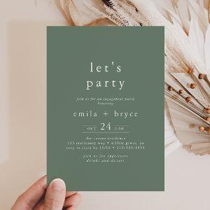 EMELIA Forest Woodland Boho Sage Green Let's Party