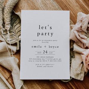 EMELIA White Black Rustic Simple Boho Let's Party