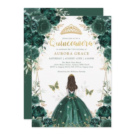 Emerald Enchanted Forest Quinceañera Princess