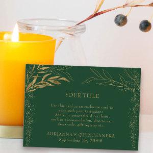 Emerald Green and Gold Leaf Custom Enclosure