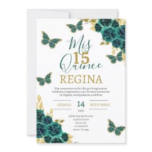 Emerald Green Butterflies Quinceañera